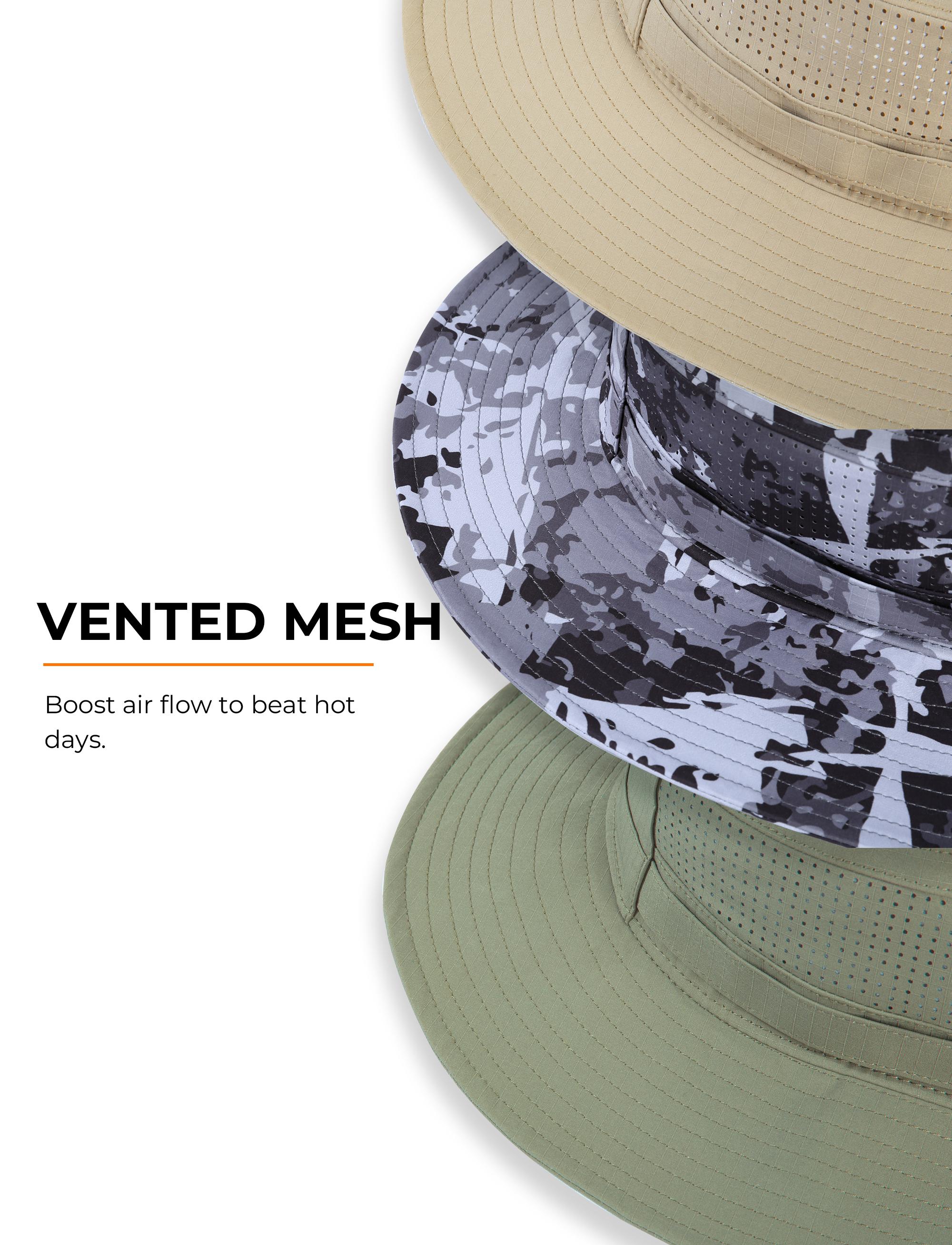 【RODEEL】RIIIPO Sun Boonie Hat UPF 50+ UV Protection with Adjustable Secure Strap Moisture Wicking Bucket Hat Lightweight Breathable Foldable Hat for Outdoor Sports Fishing Hiking Boating Camping Construction Landscaping Gardening, Holiday Gift