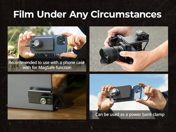 SMALLRIG SSD Holder 2-in-1 SSD Mount Bracket for MagSafe with Cold Shoe Cable Clamp, Compatible with 0.3-0.6in Thick SSDs for Samsung T5 T7 SSD, for SanDisk SSD, Compatible Cage - 4779