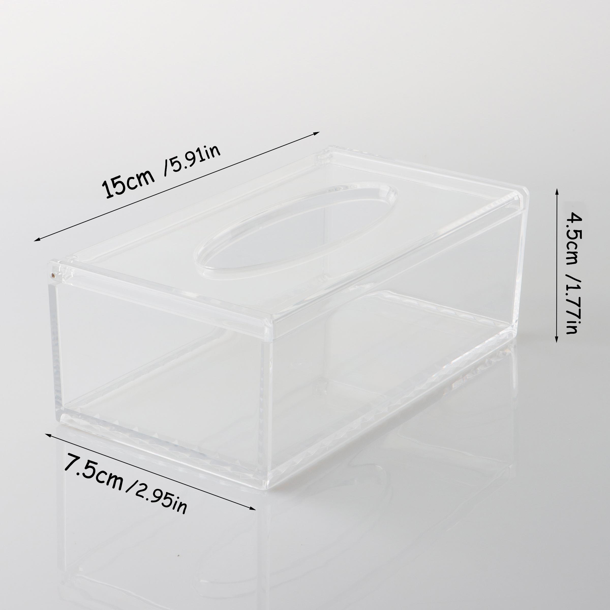 Transparent Acrylic Napkin Holder, Rectangular Design, Ideal for Bathroom Kitchen Car Restaurant, Durable Modern Aesthetic, Tissue Holder