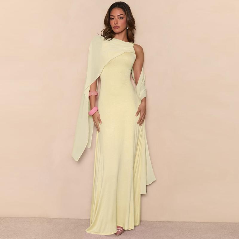 Women Summer Sleeveless Chiffon Party Club Evening Vacation Bodycon Long Dress