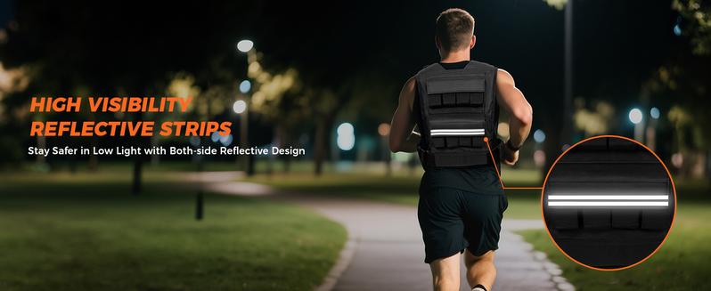 【JumpstartSale】BAGAIL Adjustable Weighted Vest for Men & Women - 20lbs/30lbs/40lbs Removable Iron Weights, Heavy Duty Fitness Vest for Strength Training, Walking Running, Home Workouts