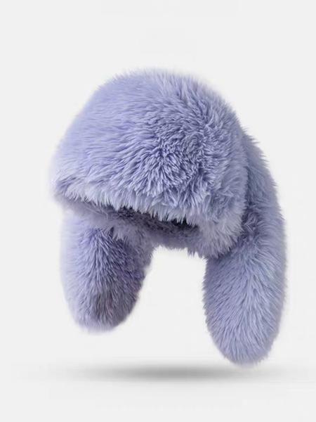 Cute Long Bunny Ear Plush Hat, Warm Ear Protection, Halloween Party Costume, Thickened Fisherman Cap, Fashion Street Accessory, Funny Bunny Hat