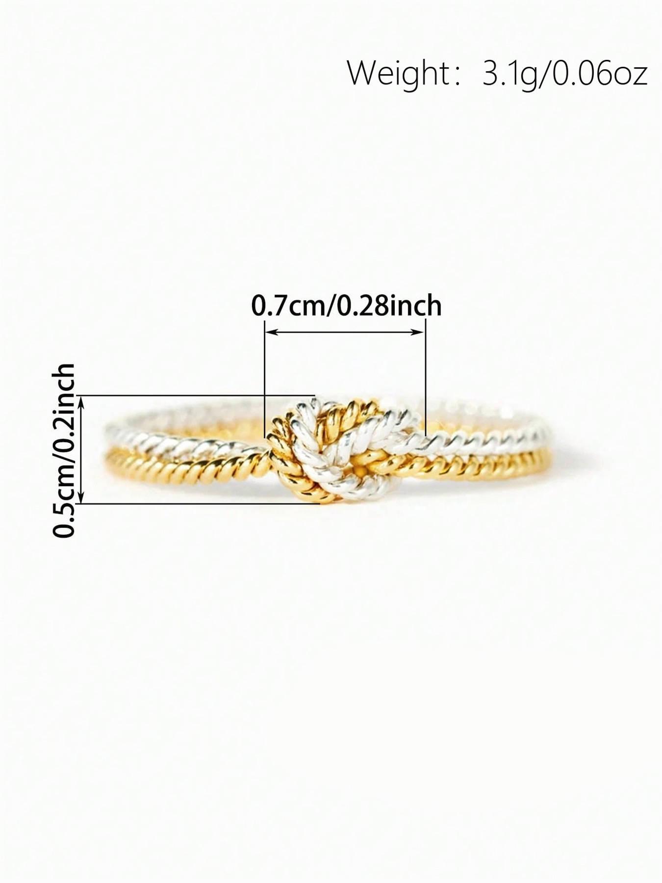 Women's Simple Knot Design Ring, Statement Rings, Fashion Jewelry for Party, Daily Clothing Decor, Trendy All-match & Exquisite Jewelry for Birthday Gift