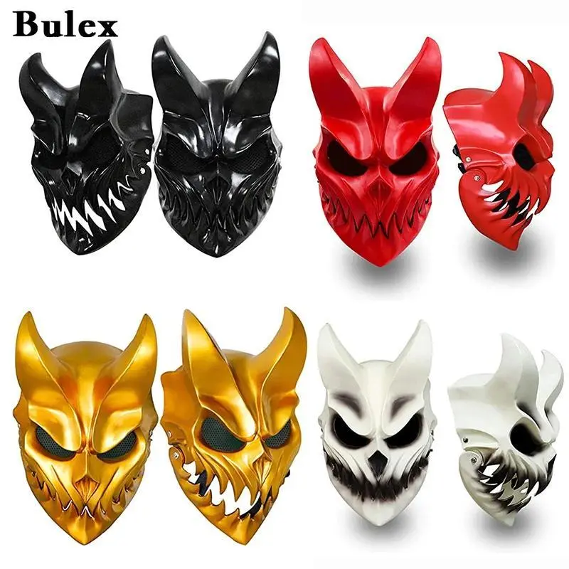 Bulex Halloween Demon Mask Resin Slaughter To Prevail of Darkness Mouth Can Move Masks Deathcore Band Cosplay Accessory