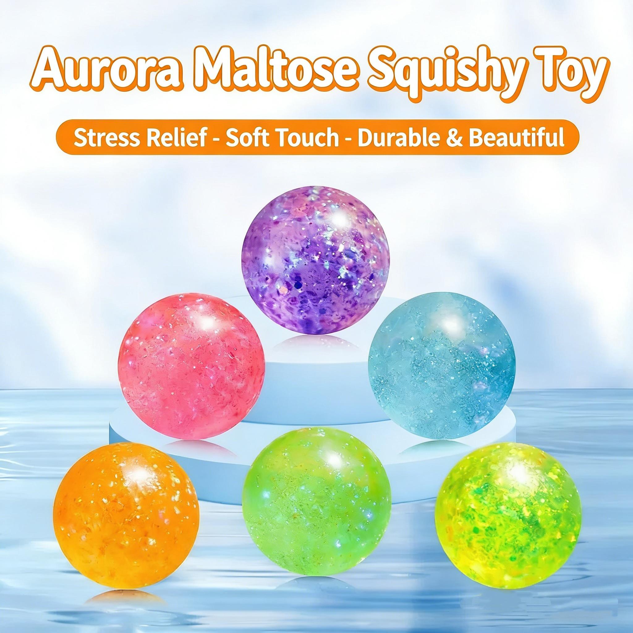 1-Piece Iridescent Soft Squishy Ball, Sleek Iridescent Style Durable TPR with Bouncy, Calming Squeeze for Stress Relief Fidget During Daily Breaks, Stress Relief Gadgets