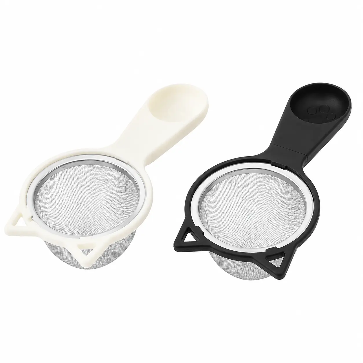 1pc-Black Compact Stainless Steel Mesh Fine Grid Strainer, Small Size Kitchen Sieve for Coffee, Tea, Cooking Prep, Multi-Use Essential Kitchen Utensil Gadget