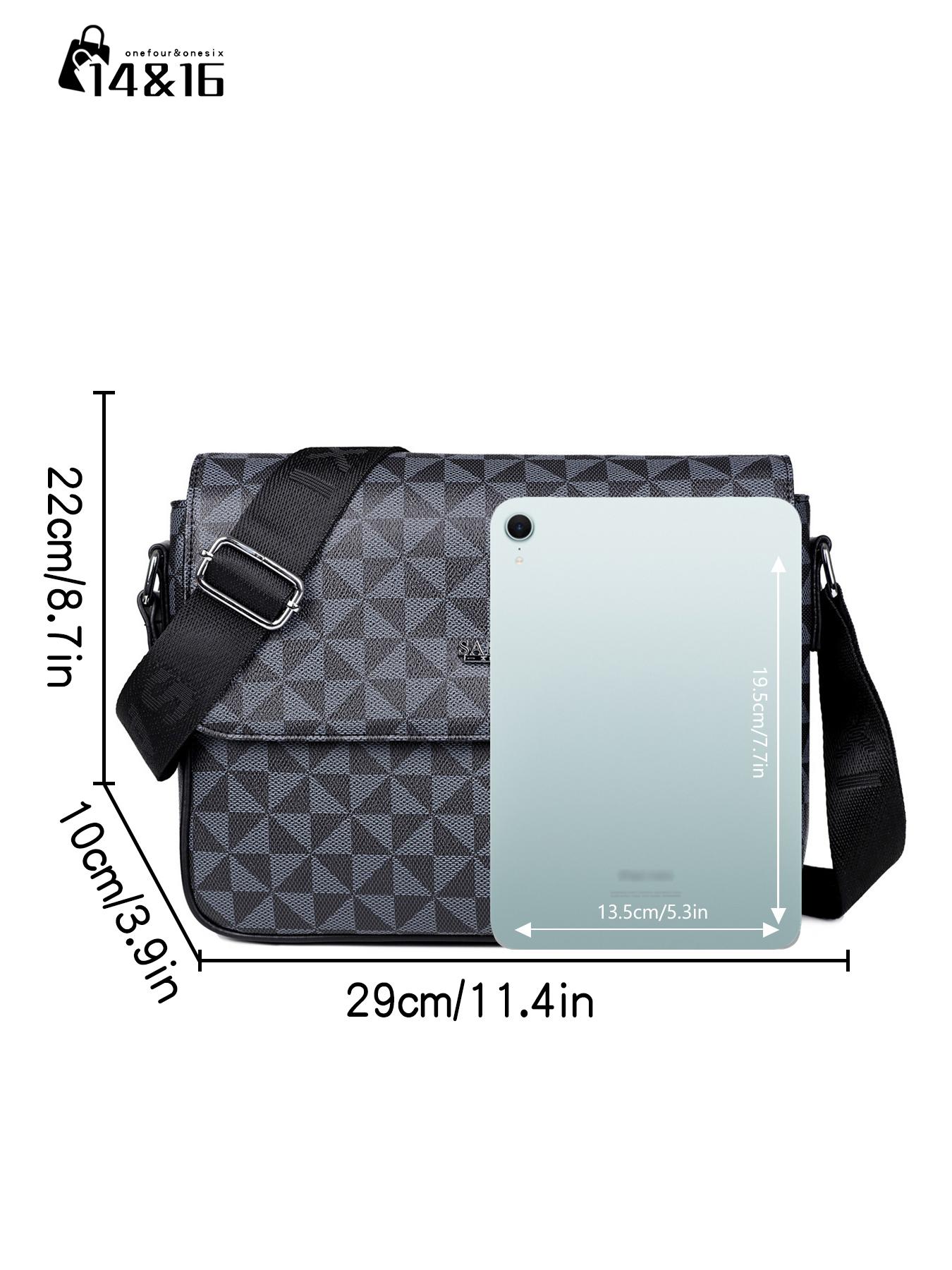 Men's Messenger Bag, Crossbody Shoulder Bag, Side Pocket Pouch, Multifunctional Commuter Casual Bag, Trendy Fashion Gift for Men