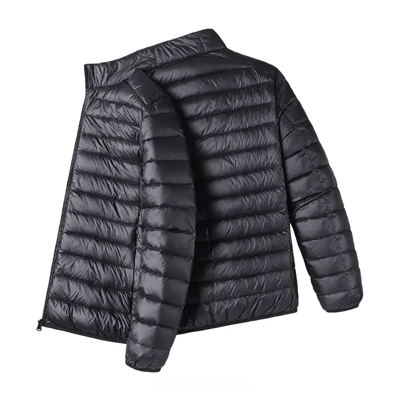Men's Lightweight Packable Puffer Jacket Stand Collar Zip Up Quilted Down Coat Padded Winter Outerwear cozy soft cool clean chic active sporty premium classic stylish durable trendy relaxed comfy modern vibe urban fresh hype Multi-Color