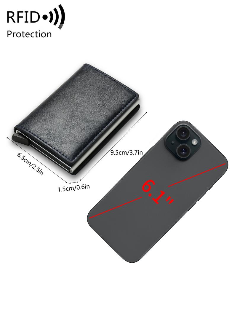 Father's Day Gifts, Men's Minimalist RFlD Blocking CardHolder, Pop Up Card Wallet, Business Card Wallet, ldealGift for Men, Christmas Gift, Valentine's Day Gift, Men's Ideal Gift