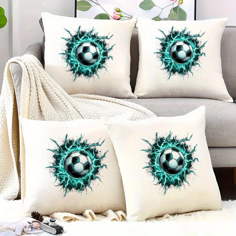 3 Pack Lightning Soccer Heat Transfer Vinyl Patches DIY Iron on Stickers for T Shirts Pillows Decor Colorful Durable Washerproof for Tee Hoodies Jeans Bags Hats