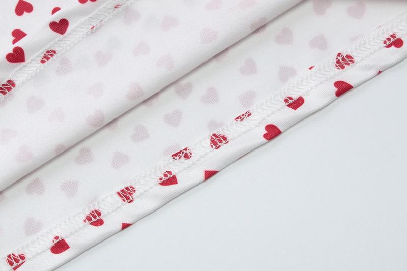 Women's Heart Print Contrast Lace Cami Top & Shorts Pyjama Set, Sexy Casual Comfy  Two-piece  Pj Set, Women's Sleepwear for Summer