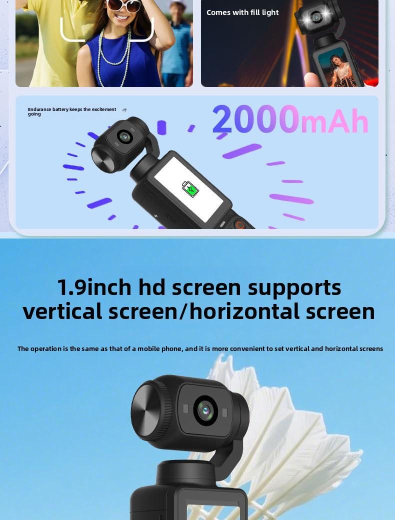 New Q7 HD Action Camera Outdoor Anti-Shake Handheld Portable Recording Vlog Travel Camera