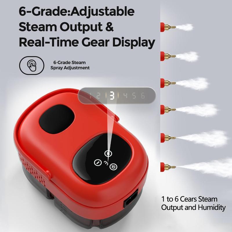 Portable Handheld Steam Cleaner, Large Capacity 10-second Rapid Heating Steam Machine, Equipped with 8 Accessories, Suitable for Home, Car, Kitchen