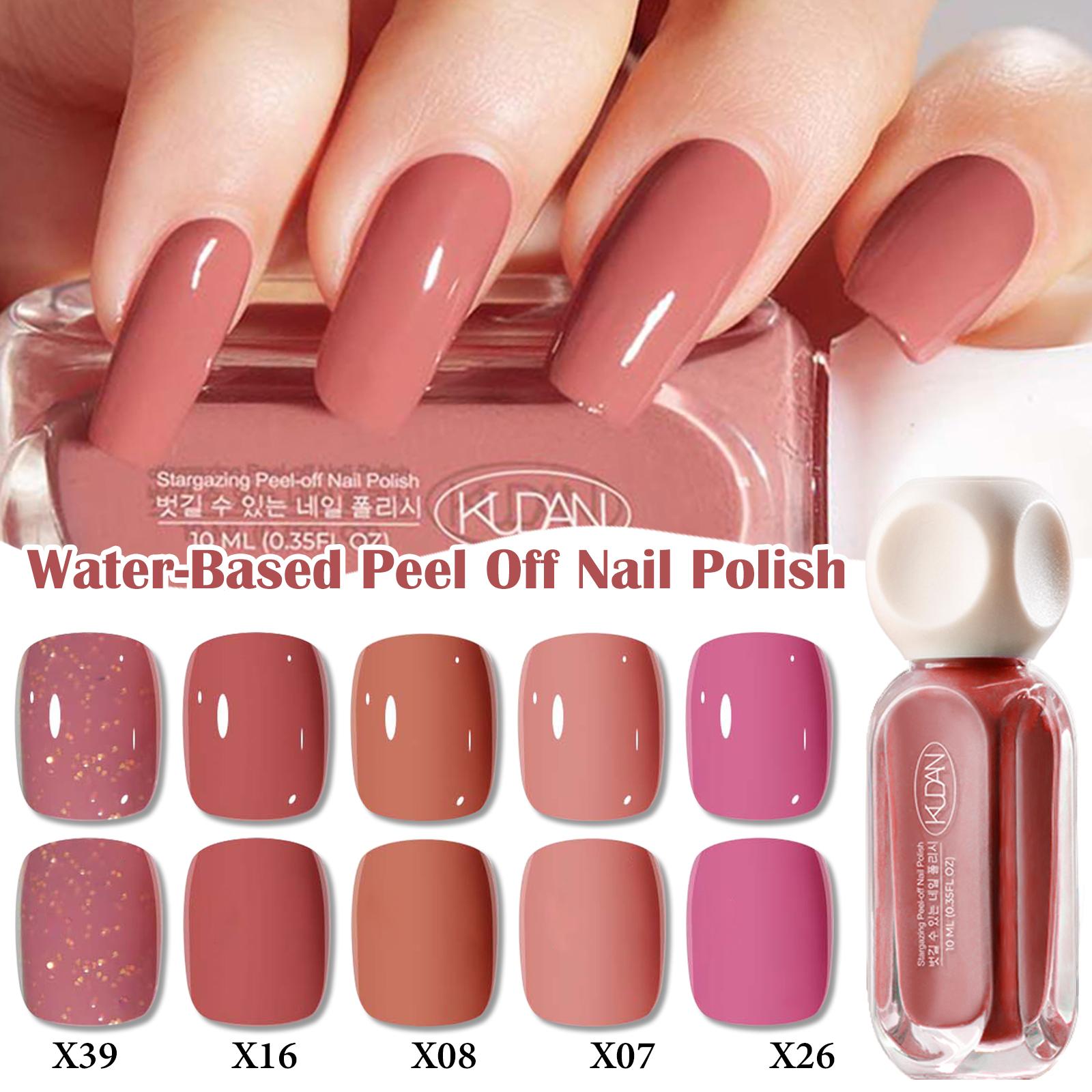 Quick Drying Nail Polish Set, 5Count/Set New Trendy Nail Polish Varnish, Alcohol-free|Odorless|No-bake|Water-Based|Peel-off|Easy-to-Apply|Multicolor, Suitable for Daily Nails & Festival Nails,Nail Art Supplies for Women & Girls, Nail Manicure