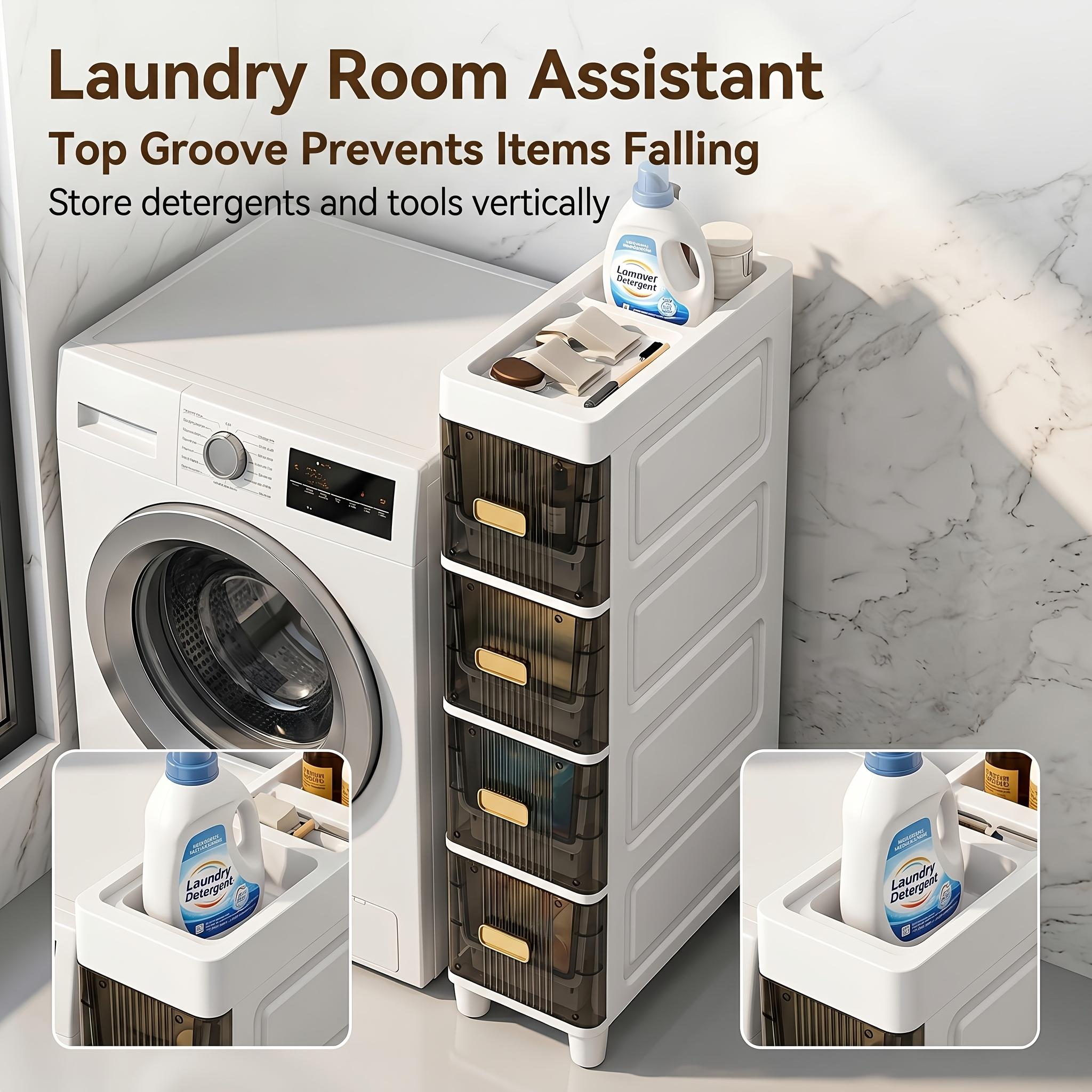 3/4/5/6-tier ultra-thin plastic storage cabinets, bathroom niche cabinets, high-capacity design bathroom storage cabinets, light luxury bathroom shelves, floor-standing shelves on the side of the toilet, storage cabinets