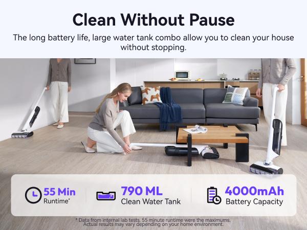 Narwal Handheld Cordless Vacuum Mop - 20000Pa Suction Wet Dry Vacuum, 176°F Self-Cleaning, Heated Drying, Disposable Waste Bag, Tangle-Free, Portable, for Hard Floors & Edge Cleaning, Easy to Use, Vacuums