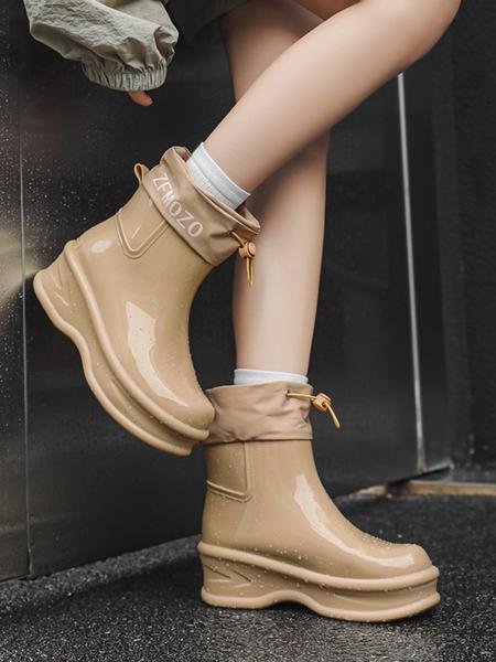 Women's Waterproof Non-slip Rain Boots, Fashionable Design Rain Boots for Outdoor, Casual Rain Shoes for Women & Girls, Footwear, Waterproof Wellington Boots