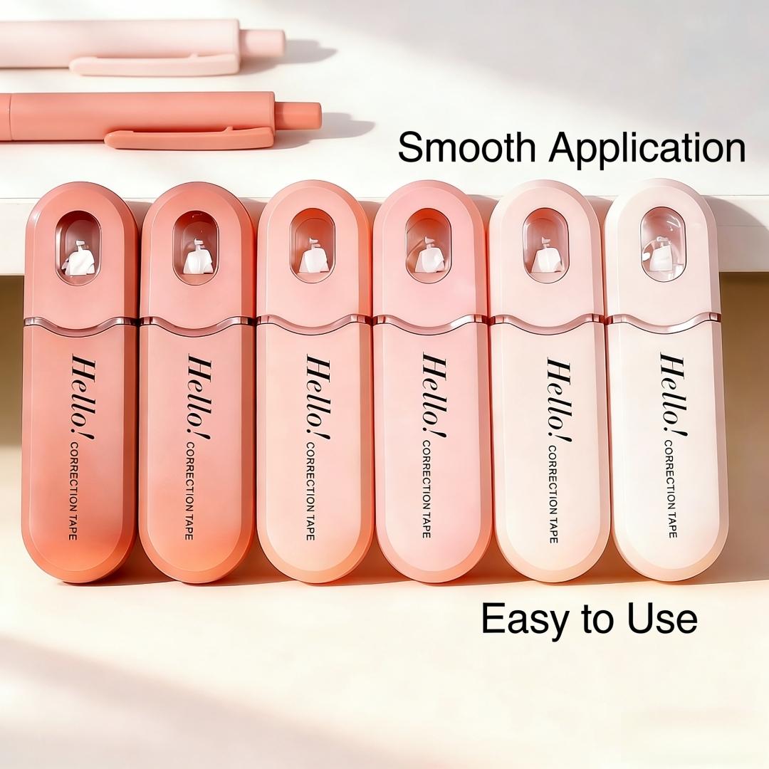 6pcs Large Capacity Style Correction Tape, Fashionable and Affordable, Multiple Colors Available, Ideal for Exams and Office Use