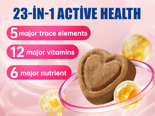 Just Try All-in-One Cat Vitamin Bites for Overall Health Support - Cat Multivitamin with Taurine, L Lysine, Fish Oil for Immune, Heart, Vision & Skin Health - Delicious Soft Chews for Indoor Cats & Kittens