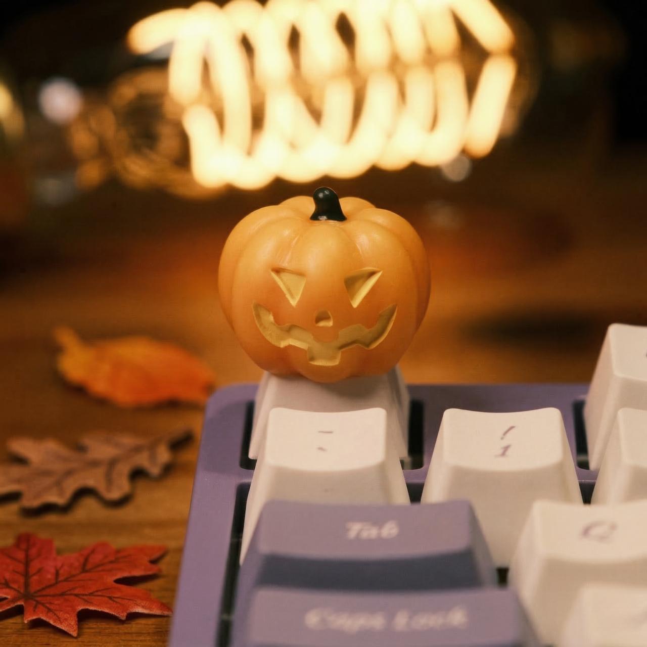 Halloween Ghost Keycaps, Cute Cartoon Design, Mechanical Keyboard Caps, DIY Decoration, Fits Cherry Mx Axes, Replaceable Esc/game Keys, Gamer Gift