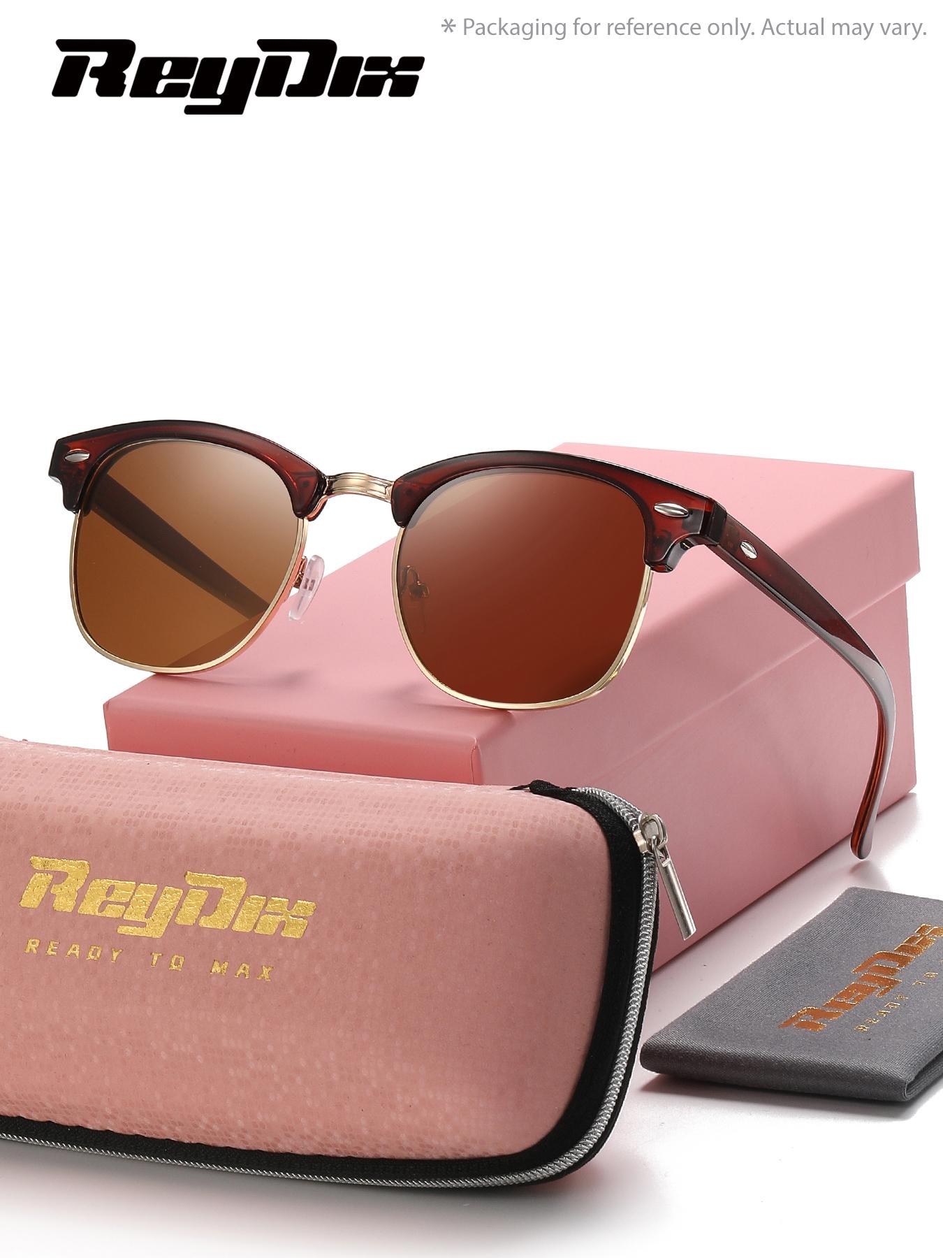 1 Piece ReyDix Unisex Square-Round Full Frame Sunglasses Geometric Design Smooth Lines Sunglasses UV400