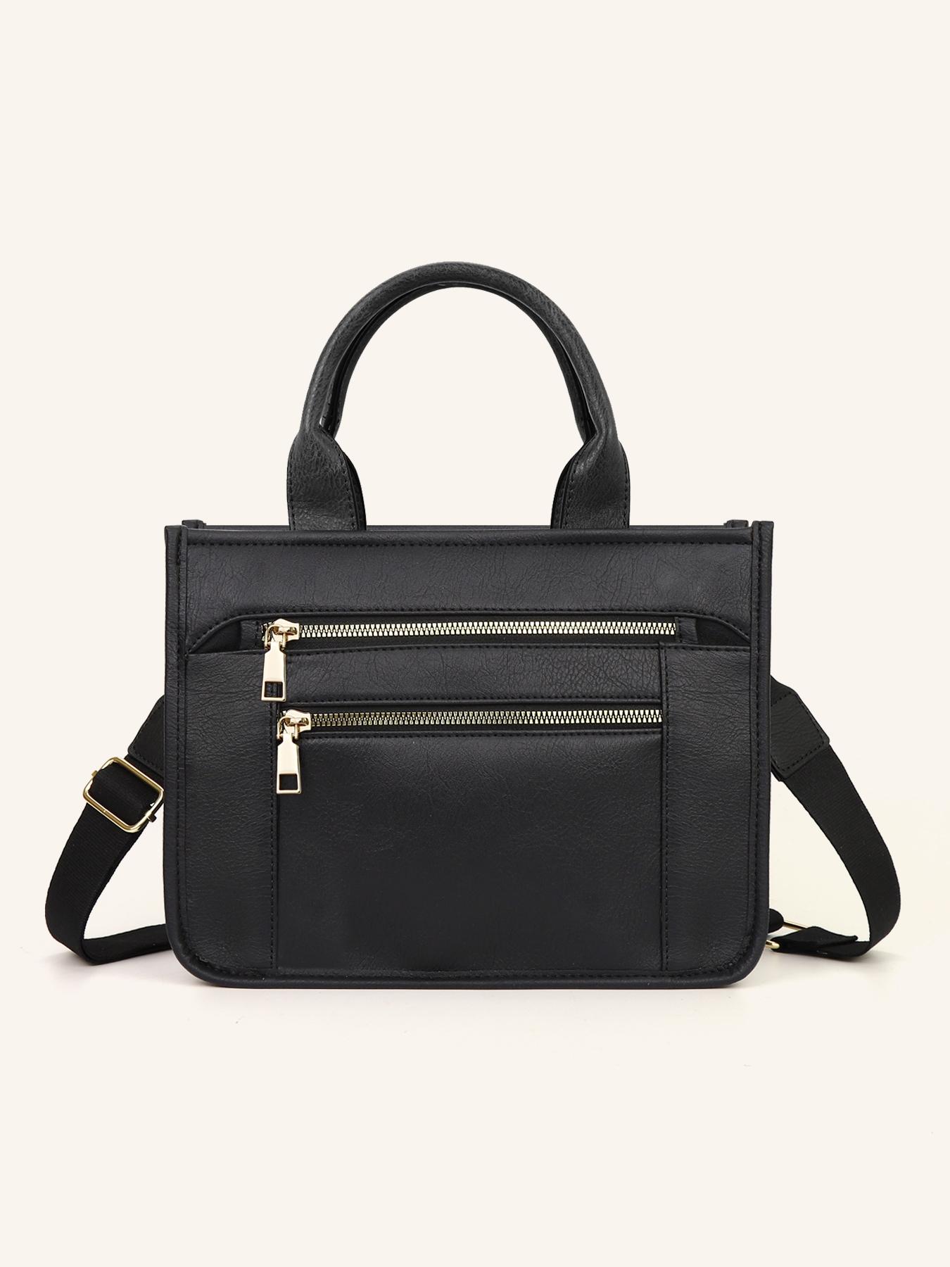 Women's Tote Bag, Fashionable Shoulder Bag for Daily Used, Casual Trendy Versatile High-quality Daily Commuting Bag, Girl Fashionable Bag, PU Tote Satchel, Classic Shoulder Bag