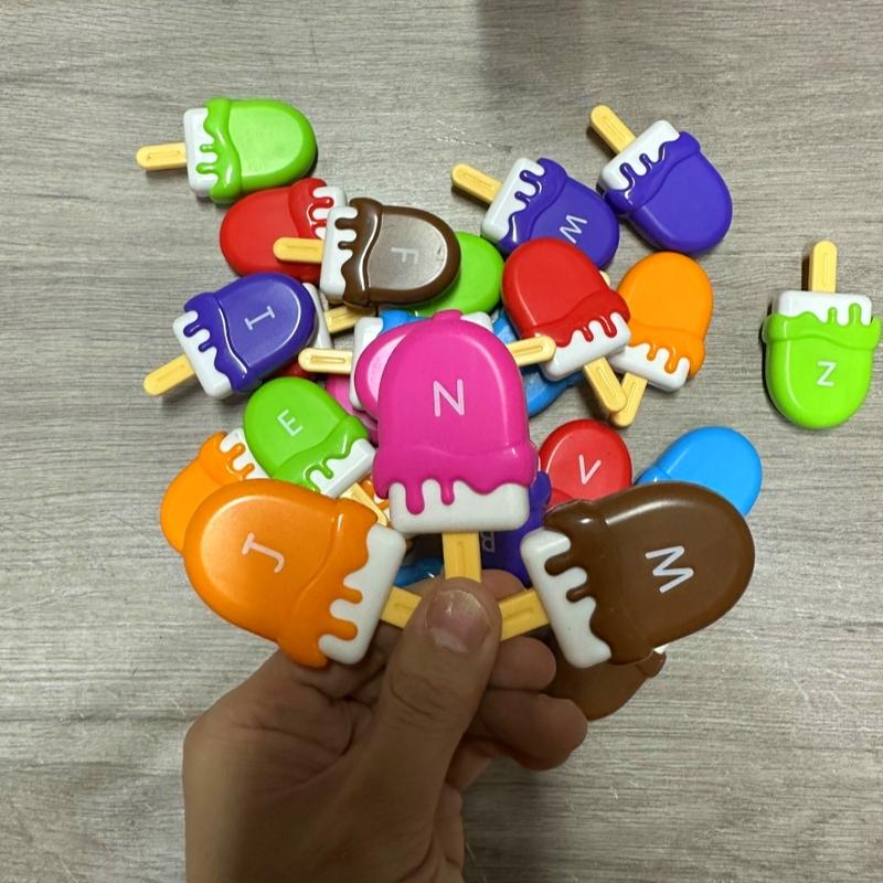 Ice Cream Shaped Alphabet Letters Matching Toy, 52pcs/set Counting Toy, Learning Toy for Boys Girls, Fine Motor Skills Toys #TOP PICKS