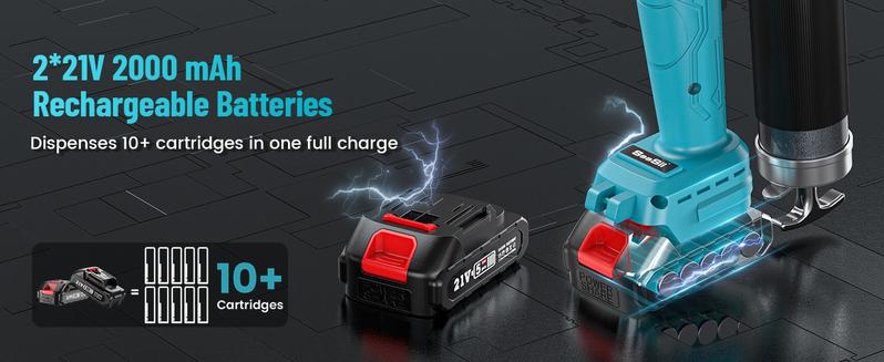 SEESII Electric Grease Gun,10,000 PSI Cordless Lubrication Tool with Upgraded Dual Batteries & Ultra-Bright LED Light｜39.4" Long Hose, 2 Batteries & Charger,Electric Grease Tool for Truck, Agricultural Machinery, Black Friday Deals B001