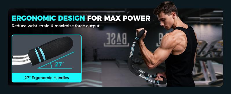 【Holiday Haul】BAGAIL Twister Arm Trainer 5-Level Resistance 40-130 lbs for Chest & Arm Workout Home Gym Strength Training Equipment with Ergonomic Grips & Carry Bag for Men and Women Adjustable Exercise Machine