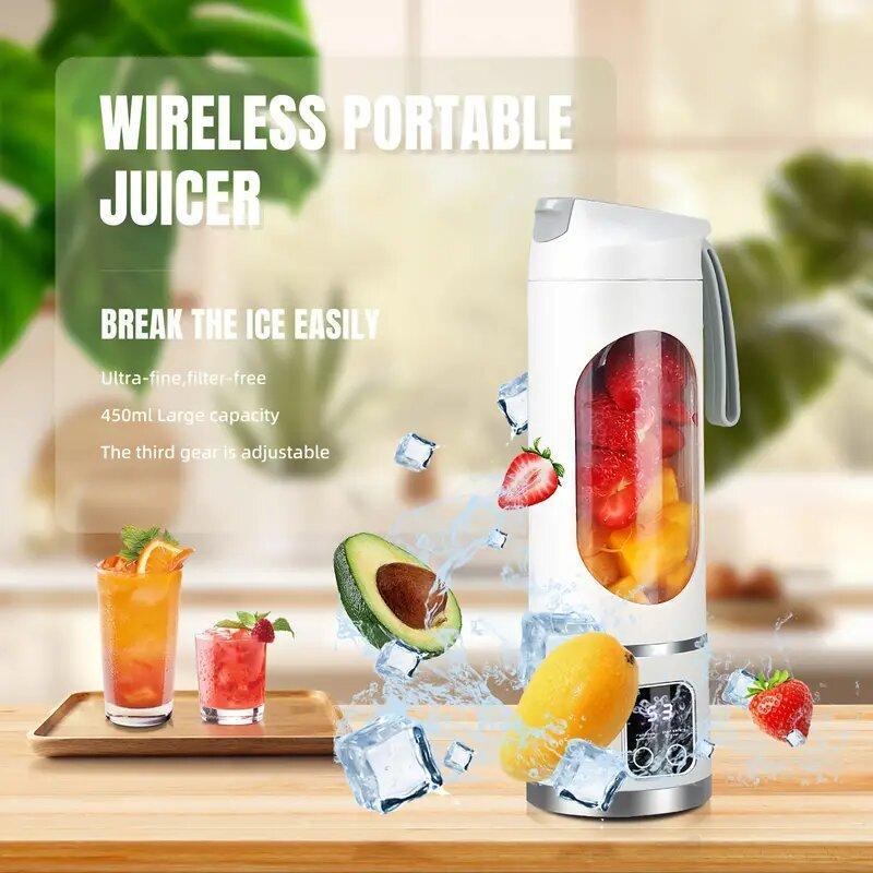 Best Mini Juicer Blender – 2-in-1 Ice Crusher & Smoothie Maker | Perfect for Liquid Diets, Fresh Juice, Shakes, Baby Food | USB Rechargeable & Easy to Clean | Great for Home, Office, Dorm, and Back-to-School Gifts cup portable vegetable