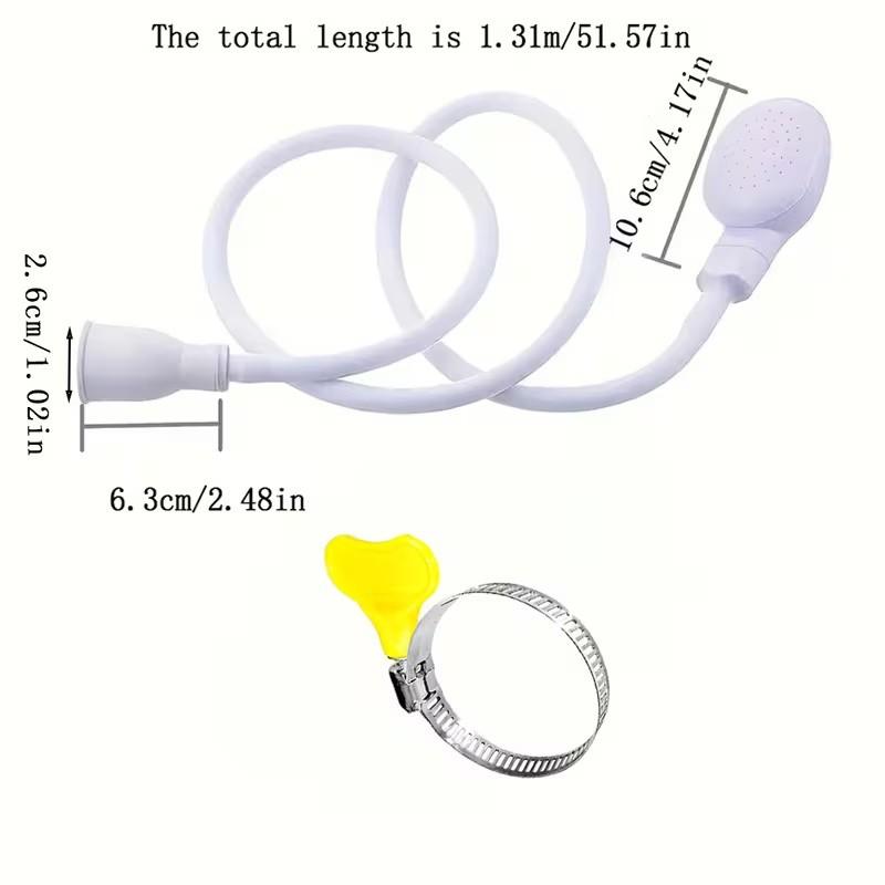 【Pet Bathing】51.1" Faucet Extender Hose with Shower Head, Shower Attachment | Multi-Function Bathroom Tool for Hair & Pet Washing, No Mess Flexible Sink Adapter