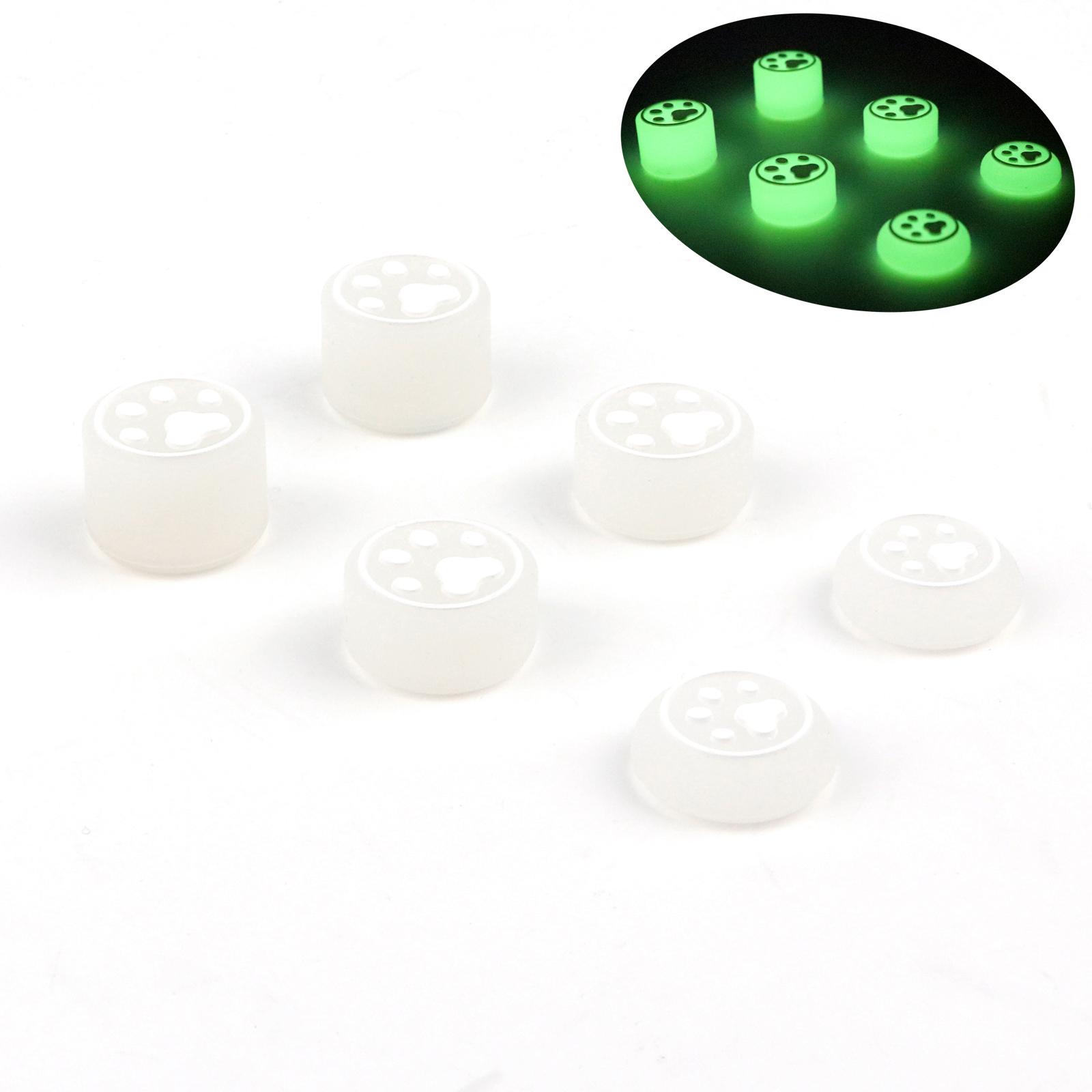 6pcs Glow in Dark Silicone Thumb Stick Grip Caps For Switch 2 PS4 PS5 Xbox Switch Pro Luminous Gamepad Joystick Grip Protector