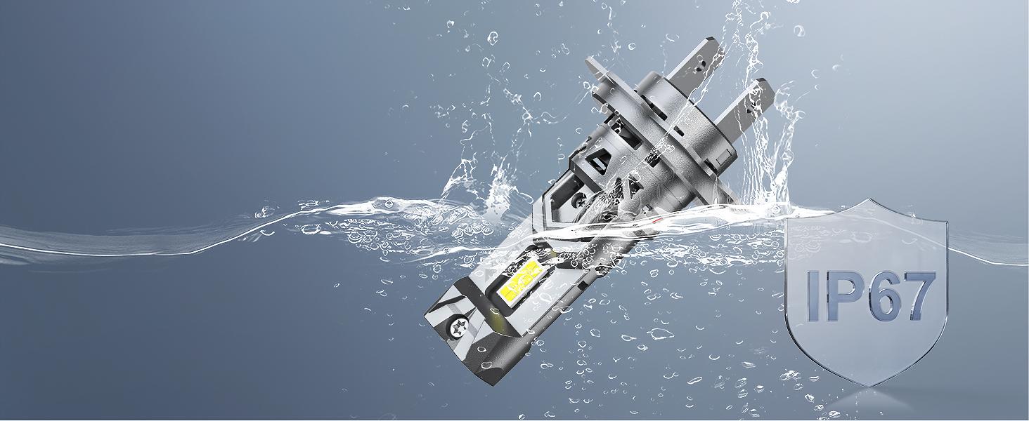 Nilight H7 LED Headlight Bulbs E4S Series 50W 20000LM 6500K IP67 | 2 BULBS