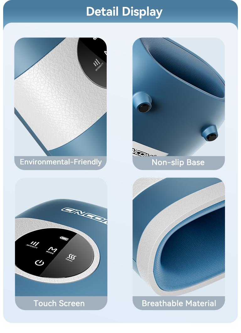 [Plus Model] CINCOM Upgraded Hand Massager, Cordless Finger Soother with Comfort Warmth, Customizable Settings, Rechargeable, Provides Soothing Relaxation, Wonderful Gift for Loved Ones