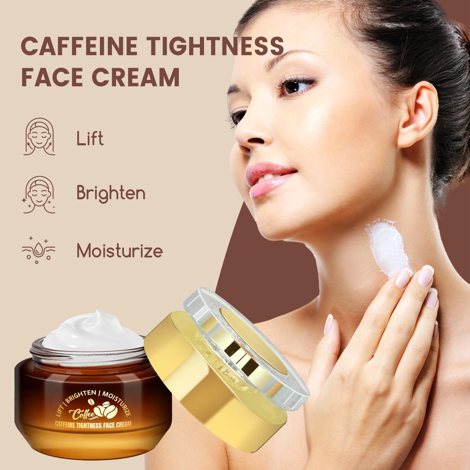 Firming Moisturizer Balm, Contains Caffeine, Hyaluronic Acid, Collagen, Vitamin E, Retinol, Reduces Fine Lines, Wrinkles, 50g