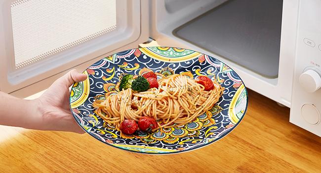 Vancasso Dinner Sets for 4/6 People, Simi Dinnerware Dish Set Artisanal Pieces with 10.5in Dinner Plate, 8.5in Dessert Plate and 950ml Cereal Bowl, Boho Colourful Tableware