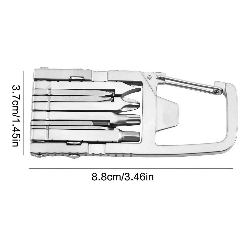 Portable Mini Keychain Tool Kit: Multi-Function Screwdriver, Wrench & Bottle Opener for Camping, Hiking, Emergency Repair, Car & Home DIY, Durable EDC Survival Gear Keyring Essentials.