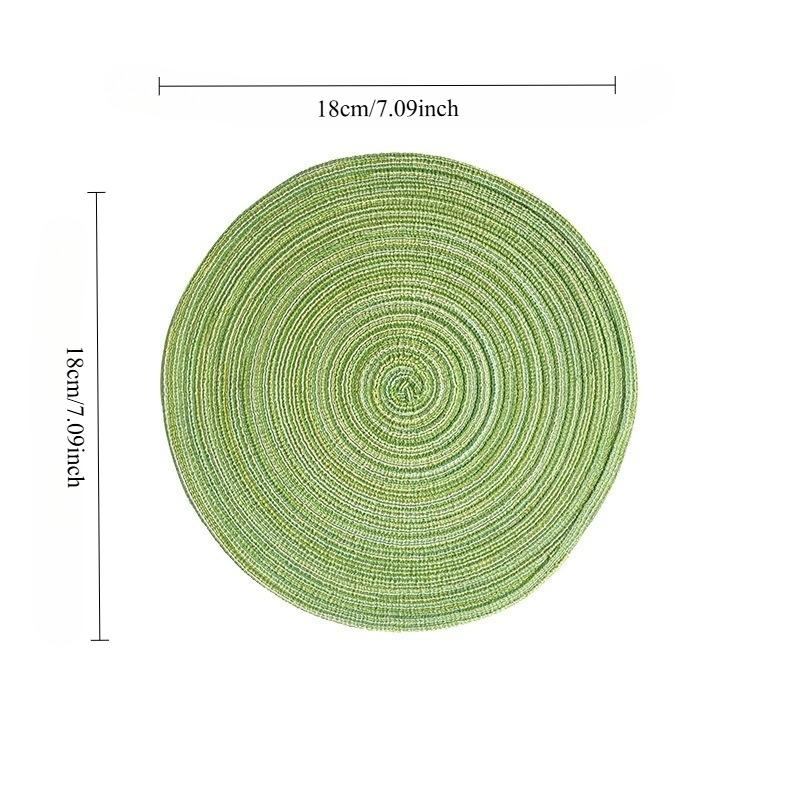 1PC Solid Color Woven Coaster, Heat Resistant Placemat for Cups and Dishes, Polyester Fabric Home Anti-Scald Mat, Wedding Valentine‘s Day Easter St. Patrick’s Day Carnival Decoration