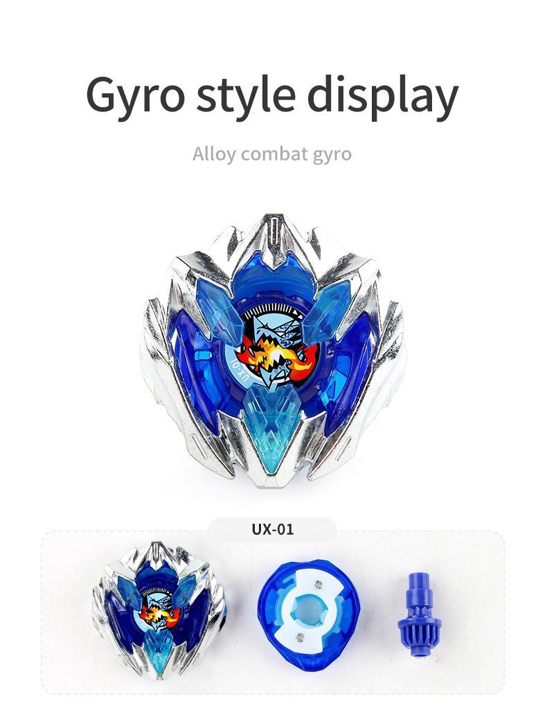 Bey X UX Booster Starter Battle Top with Launcher Grip Set Gyro Spinning Toy Fighting Game Xmas Gift