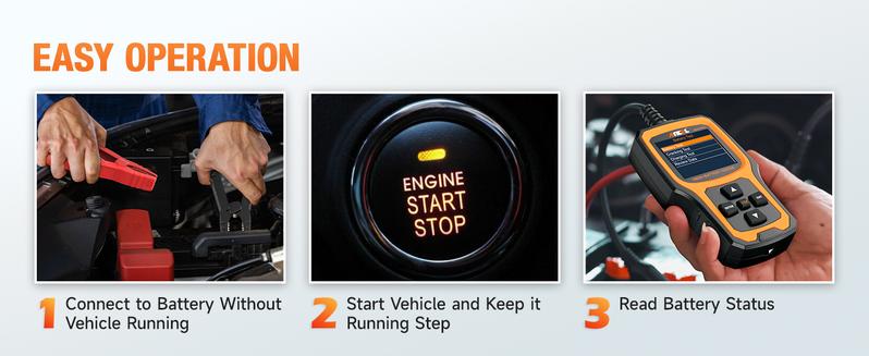 ANCEL AD410 PRO OBD2 Scanner Code Reader 6V 12V Automotive Battery Load Tester