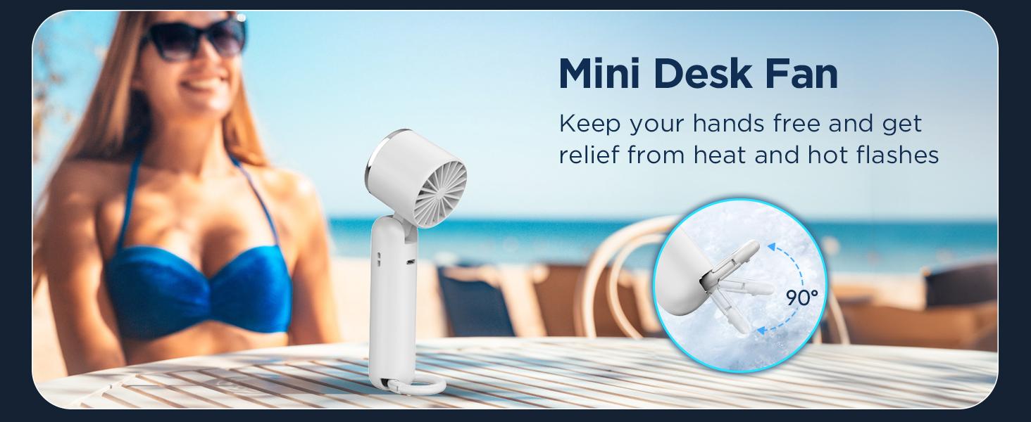 Portable Handheld Turbo Fan, 3 Gear Wind, Battery Operated, Up to 18 Working Hours, 3 IN 1 Hand Fan with Air Turbo Tech Cooling Fan for Outdoor Activities, Travel, Working,fathersdaygifts