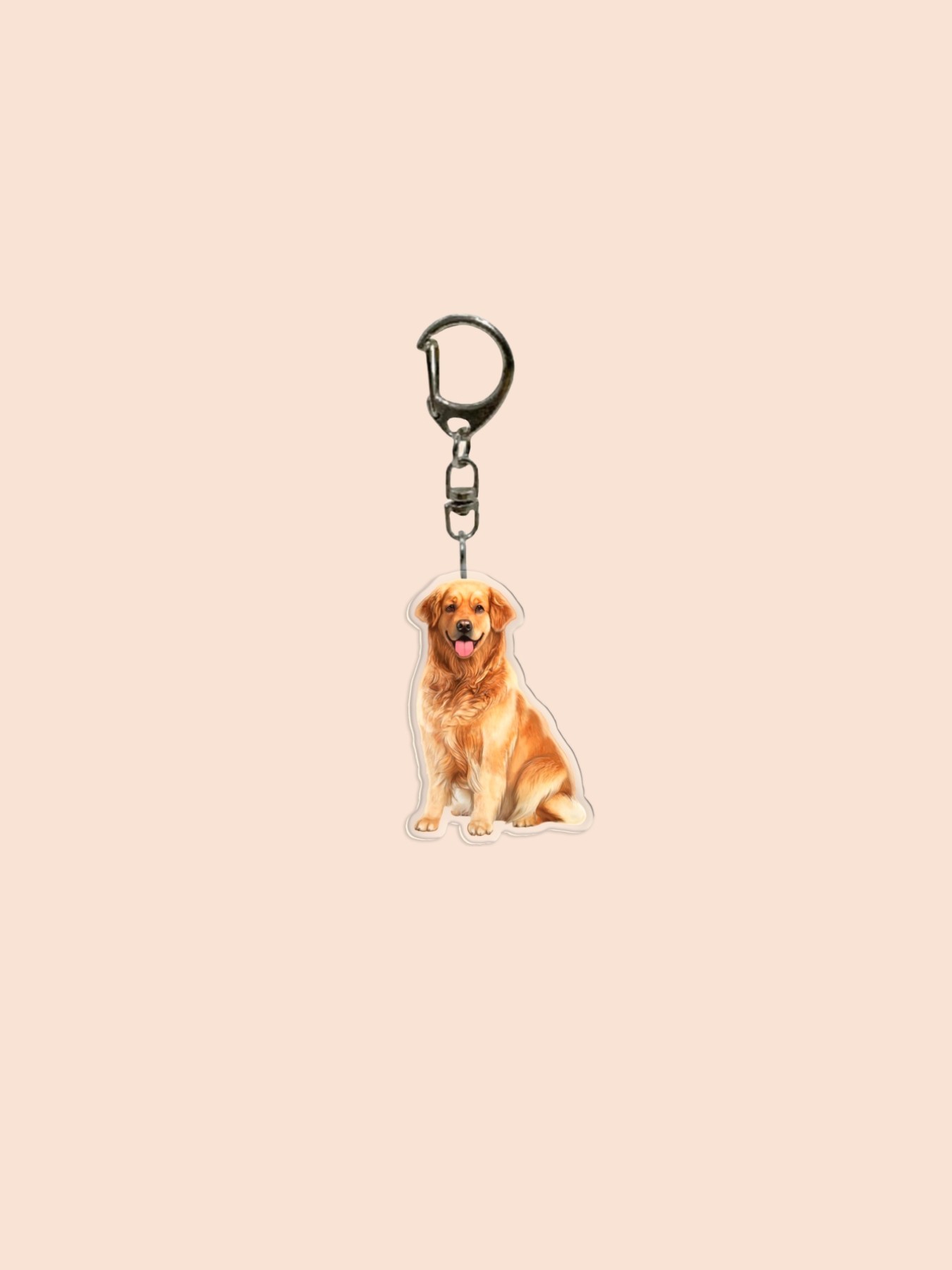 2D Acrylic Cute Tibetan Mastiff Keychain, Durable High-Quality Acrylic Bag Charm, Puppy Design, Pet Gift, Dog Wallet Pendant, Animal Necklace