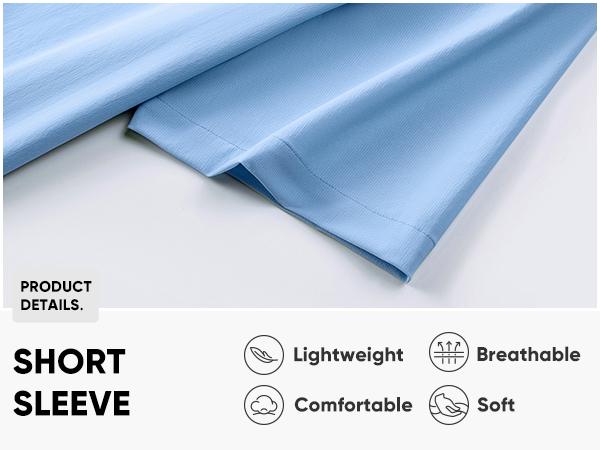 JMIERR Mens 2 Pack Muscle Fit Dress Shirts Casual Button Down Shirt Short Sleeve Wrinkle-Free Shirts  Shortsleeve Menswear Top