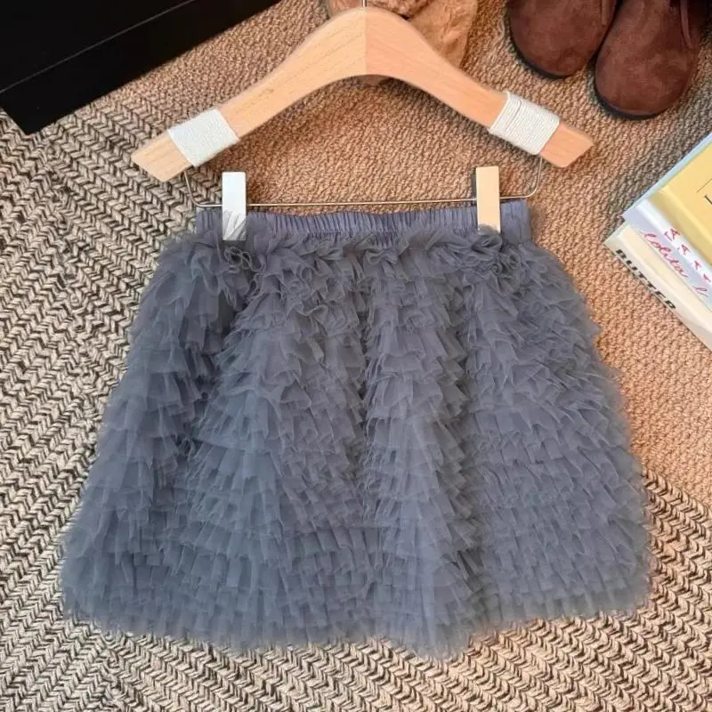Women Tiered Tulle Mini Skirt with Built-in Shorts Puffy Mesh Miniskirt Teen-girl Tutu Balletcore Fairycore Coquette Lolita 2026
