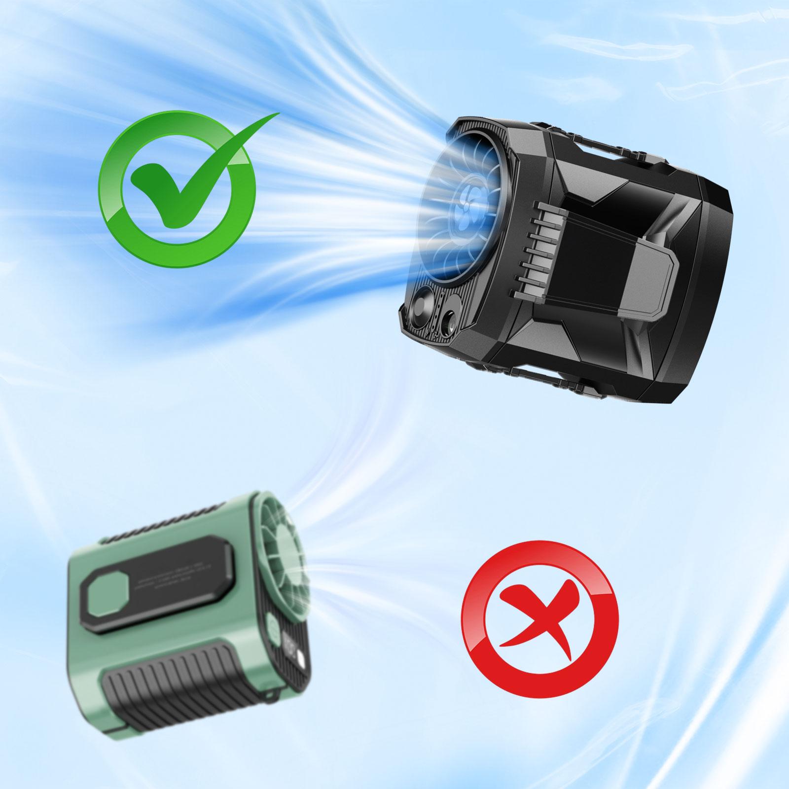 Waist Fan-Under Shirt Fan, Rechargeable,LED Lights, Clip Fan, 4 Speeds, Body Fan for Outdoor Workers, Fishermen, Warehouse Workers, Tourists, Medics Gadgets 2025,Gifts for Holiday