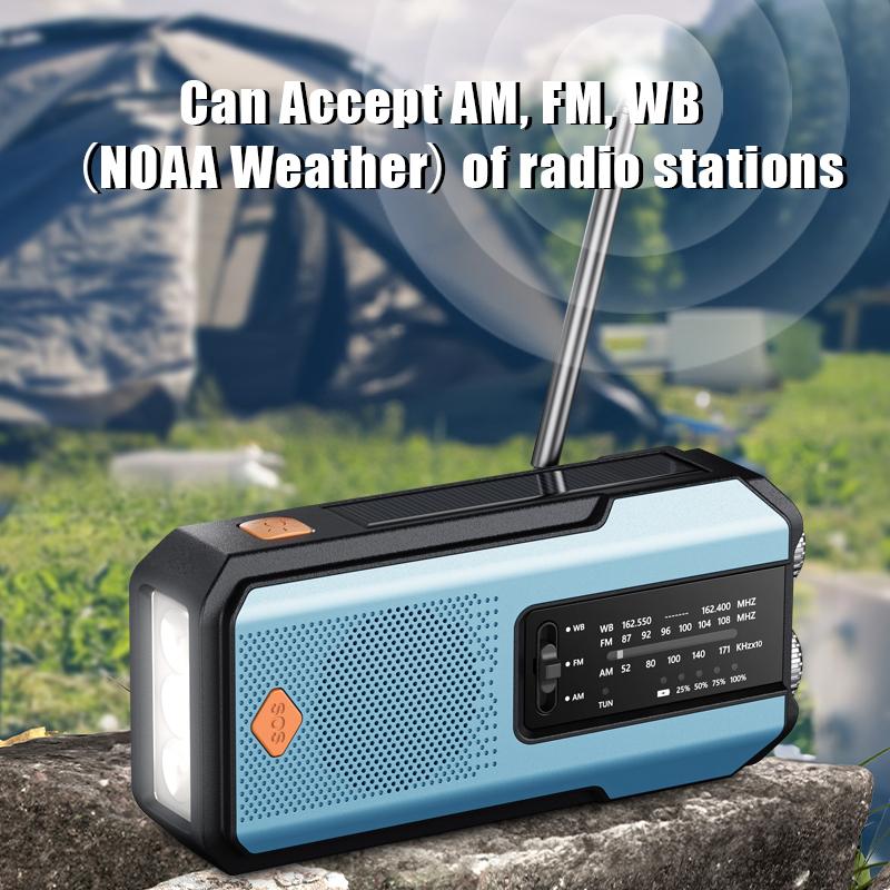 Emergency Weather Radio:AM/FM/WB Reception & Loud SOS Alarm,Hand Crank/Solar/USB Charging, Modern Design Emergency Weather Radio:AM/FM/WB Reception & Loud SOS Alarm,Hand Crank/Solar/USB Charging, Modern Design