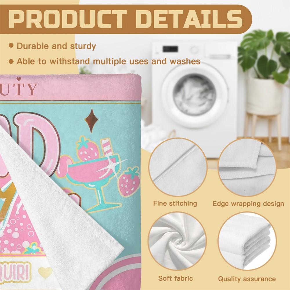 Bad B*tch Energy Beach Towel, Oversized Cute Print Pool Towel, Quick Dry Sand Free Camping Towel, Soft Absorbent Bath Towel Blanket, Summer Beach Pool Essential, Perfect Travel Gift