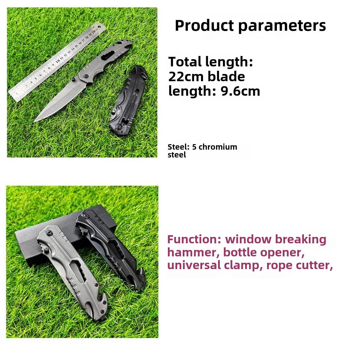 Multifunctional folding knife tool accessories portable stainless steel knife fruit knife high hardness outdoor Christmas gift survival equipment