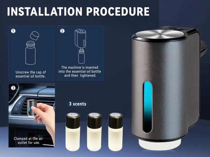 Scent Perfume Car Air Freshener,Rechargeable Car Aroma Diffuser with 20 Essential Oils, Car Interior Decoration Accessories Scent Perfume Car Air Freshener,Rechargeable Car Aroma Diffuser with 20 Essential Oils, Car Interior Decoration Accessories