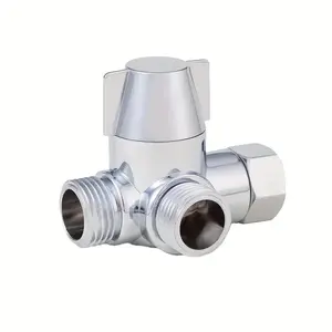 3-Way G1/2 Shower Diverter Valve, 20mm Diameter, Universal Shower System Replacement, Hand Held Showerhead Compatible, Easy Installation
